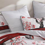 Logan and Mason Kyushu Red Cotton-rich Percale Print Quilt Cover Set King V442-LED-QUILTCS-KYUSHU-RED-KI