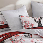 Logan and Mason Kyushu Red Cotton-rich Percale Print Quilt Cover Set Queen V442-LED-QUILTCS-KYUSHU-RED-QS