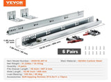 6 Pairs of 457.2mm Drawer Bottom Side Mount Rails, Heavy Duty Full Ball Bearing Extension Steel V952-DZYZSCTHG100X2OPKV0