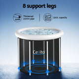 Weisshorn Portable Ice Bath Tub 70X80CM Inflatable Folding Bathtub Spa Massage ICE-TUB-70X80-BK