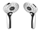 Digital Display Handheld Shower Head with 3-color Temperature Control LED Light 3 Spraying Mode V1294-YM0727-JY08639