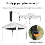 RED TRACK 3x3m Ultra Compact Folding Gazebo, Carry bag, Portable Outdoor Popup Marquee for Camping V219-OTDGZBRT33WA