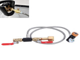 CO2 Universal External Hose Adapter G5/8-14 36in Dual Valve Soda PTFE Hose with ASA3000psi Gauge V1294-YM0901-3113210029311