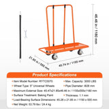 Drywall Cart, 3000 LBS Panel Dolly Cart with 45.28" x 21.8" Deck and 5" Swivel Wheels, Heavy-Duty V952-BLTCDGS000008IV4SV0