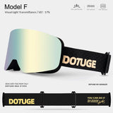 DOTUGE DGZ-Z19XS Series Ski Goggles with Magnetic Quick-Change Lens, Double-Layer Anti-Fog UV400 HD V1341-ZY-YDZWJR6X-C