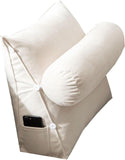 Adjustable Lumbar Support Cushion with Headrest for Office Chair, 45 x 45 x 20cm, White V1188-MS-325-0655