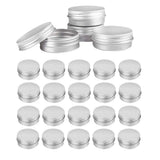 48 Pcs 1 Oz Tins Silver Aluminum Tins Cans Screw Top Round Aluminum Tins Cans with Screw Screw V1192-AZ-W-23764