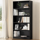 Artiss Bookshelf 5 Tiers ANTON Black FURNI-Q-BSHELF-04-BK-AB