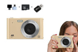 4K HD Camera for Photography and Video Vlogging Camera Camera with 32G Memory Card 16X V1263-JX-6748-2
