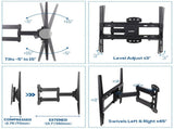 Full Motion TV Wall Mount Bracket 27-55 for Samsung TCL Hisense V178-66772