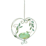 Hanging Green Heart-Shape Birdfeeder V637-24855BRD