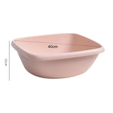 Household Plastic Wash Basin Dormitory Cute Square Laundry Basin Washbasin for Dishing Large Pink V1294-YM0716-3117220100811