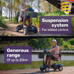 EQUIPMED Mobility Scooter Electric Motorised 4 Wheel Power Portable Folding V219-AGCMSCEMQA2BL