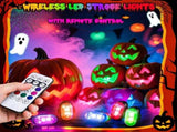 12PCS Wireless Led Strobe Lights, Wireless LED Strobe Lights with Remote Control, 7 Colors IP65 V1366-AZ2-W-11487