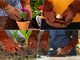 SUCCLACE Long-Gardening-Gloves for Women/Men - Thorn Proof Cowhide Leather Rose/Blackberry Pruning V1189-WXFWAL-20260319-01582