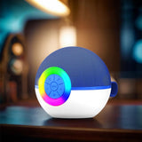 Portable Karaoke Microphone Machine Mini Bluetooth Speaker with 2 Wireless Mics Blue V1263-JX-6981-1