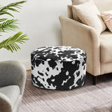 SOGA 48x35cm Round Soft Pouffe Seat Cushion Elegant Home Accent Dcor Stylish Footstool POUFFE639