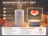 Creative Romantic Home Gift Set - Dual Spray USB Humidifier with Warm LED Night Light and V888-ELOSUNG53399