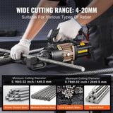 1000W Electric Hydraulic Rebar Cutter Cutting up to 3/4 Inch 6 4-20mm V952-GJQDJQX20MMLNZLYNV3