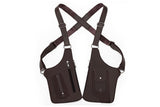 Outdoor Double Shoulder Armpit Bag with Multiple Pockets - Brown V1308-DSZKI-53-1