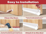 4Pack Door Draft Stopper Weather Stripping Door Seal Under Door Sweep Block Cold Air Gaps Front V1107-125-37188-WHT-4PACK