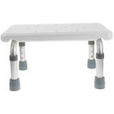 Adjustable Shower Seat for Elderly and Disabled, White Plastic Bath Chair with Non- Feet, Sturdy and V1192-AZ-W-22282