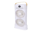 Dual Fan Mist Cooling Fan with Humidifier 6 Nozzles 360 Degree Adjustable Low Sound USB C Portable V1294-YM0901-3113260000511