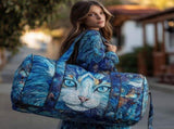 Hippie Bohemian Quilted Weekender Travel Bag, Multifunctional Tote Bags with Zipper, Retro Book V1107-CS-YISEE27