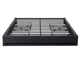 Artiss Double Bed Frame with Storage Drawers RGB Lights Charging Station Upholstered Fabric BFRAME-H-ZENO-D-BK-ABC