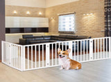 PaWz Wooden Pet Gate Dog Fence Safety White 100 Pack PT1060-6-WH