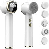 6-in-1 Electric Facial Cleansing Brush Set with 5 Brush Heads, Rechargeable Waterproof Face Brush V1237-ZY-917-120