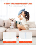 VEVOR Disposable Dog Diapers Super Absorbent Female Dog Diaper XS Size 144 Count V952-CWNBZNKMG144W0DY9001V0