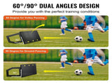 Soccerer Board, 100x40 cm Portable Soccer Wall with 2 Angles, Foldable HDPE Kickback V952-ZQHDBHDPE401ECPEMV0
