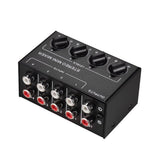 Signal Multi-Channel Mixer Four Channel Passive Splitter/Mixer for KTV Home Stage Stereo Music Sound V1192-AZ-W-23534