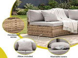 Gardeon 4 Seater Outdoor Sofa Set 7PCS Table Chair Brown Rattan Patio Furniture ODF-SOFA-7PC-RTA-BR-ABC