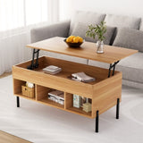 Artiss Coffee Table Lift-top Oak FUR-W-COF-LIFT-WD