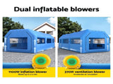 Giantz Inflatable Spray Booth Car Paint Tent 1000X500X350cm 2 Blowers Filter Mobile Garage SPRAY-BOOTH-10X5-NB-ABC