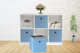 SORTI 33x33x27 CM Blue 6-Pack Foldable Storage Cubes - Fabric Bookcase Organizers for Toys and More V510-333733_LIGHT_BLUE_6X_V2