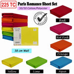 225TC Paris Romance Sheet Set Orange KING SINGLE V442-KIT-SHEETS-PARISROMANCE-ORANGE-KS