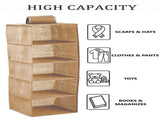 3 Pack 5-Tier Shelf Hanging Closet Organizer and Storage for Clothes V178-36050