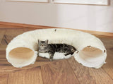Pawz Cat Tunnel Foldable Fluffy Plush Play Tube Beige PT1257-BG_NZ