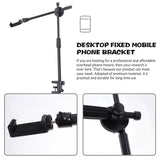Black Overhead Phone Mount with Articulating Arm for Desk and Video Recording V1192-AZ-W-24915