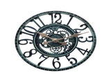 12-Inch Waterproof Outdoor Wall Clock, Analog Style, Sturdy Polyresin Construction, Fits with V1366-AZ2-W-04537