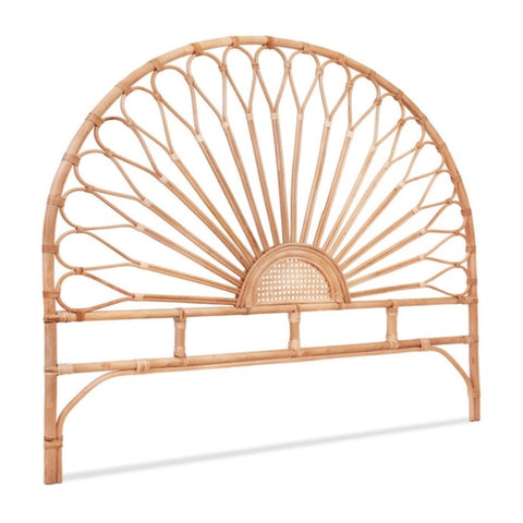 Artiss Bed Headboard Queen Bedhead Rattan - MARI Pine BED-HEAD-C-MARI-Q-WD