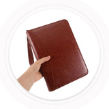Brown Zippered Portfolio Binder Organizer for Note Taking and Document Storage, 1 Pack, Back to V1366-AZ2-W-19627