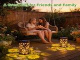 2Pack Solar Lanterns Outdoor Waterproof, Garden Decor Gifts for Women Mom Grandma - LED V1107-CS-JNWZTBFS6