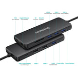 Simplecom CHN612 USB-C 12-in-1 Multiport Docking Station Dual HDMI + VGA Triple Display Gigabit LAN V28-CHN612