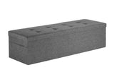 Foldable Storage Ottoman Bench, End of Bed Bench with Side Bags, Folding Upholstered Storage Chest V952-BYWSZYKZDK40FW7EP001V0