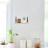 Khaki Triangular Floating Shelf Metal and Wood Storage Solution for Wall Mount V1369-AZ3-W-20571