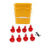 Automatic Chicken Waterer Cup with 12L Handheld Barrel Poultry Drinking Equipemnt for Goose Duck V1294-YM0706-3111230182711